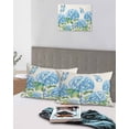 thumbnail image 5 of Blue Floral Pillow Covers King Size 2 Pack, Summer Botanical Hydrangeas Butterfly Soft Bed Throw Pillowcases Breathable Cooling Long Lumbar Body Pillow Sham Cover for Bed Sofa 20''x36'', 5 of 7