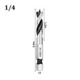 thumbnail image 1 of 6.35mm Quick Change Hex Shank 3-Point For Stubby Drill Bit Set for Woodworking, 1 of 7