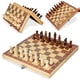 thumbnail image 5 of Juego de ajedrez magnético mejorado, juego de tablero de ajedrez de madera con piezas de ajedrez hechas a mano y ranuras de almacenamiento para niños adultos,, 5 of 5