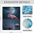 thumbnail image 3 of Diamond Art Kits for Adults - 5d Moonlit Flamingo Night Scene Diamond Painting for Adults, Diamond Art for Adults Beginners, Diamond Painting Kits for Adults for Home Wall Decor, 3 of 7