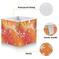 thumbnail image 3 of Foldable Fabric Storage Bin Home Cubes Clothing Organizer Bins Large Collapsible Box Basket for Home Organizer Red Background with Snowflakes, 3 of 7