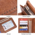 thumbnail image 4 of TAZAG retro PU leather clutch bag for women new fashion rivet design tri-fold wallet, 4 of 5