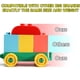 thumbnail image 2 of Construyendo bloques de juguete con diseño de dinosaurio y conejo, con tren y T-rex, 2 of 7