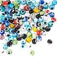 thumbnail image 2 of 147 Pcs Lampwork Glass Evil Eye Beads 8mm Round Lampwork Evil Eye Charms Turkish Evil Eye Spacer Beads Evil Eye Loose Beads for Bracelets Jewelry Making Light Blue, 2 of 9