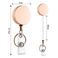thumbnail image 4 of Key 3pcs Retractable Badge Holder Metal Card Key Ring Clip and  ID Lanyard 60CM Steel Wire Rope Extendable Durable Belt Reel for Name Tag Card Gift for Doctor /Nurses /Factory, 4 of 6