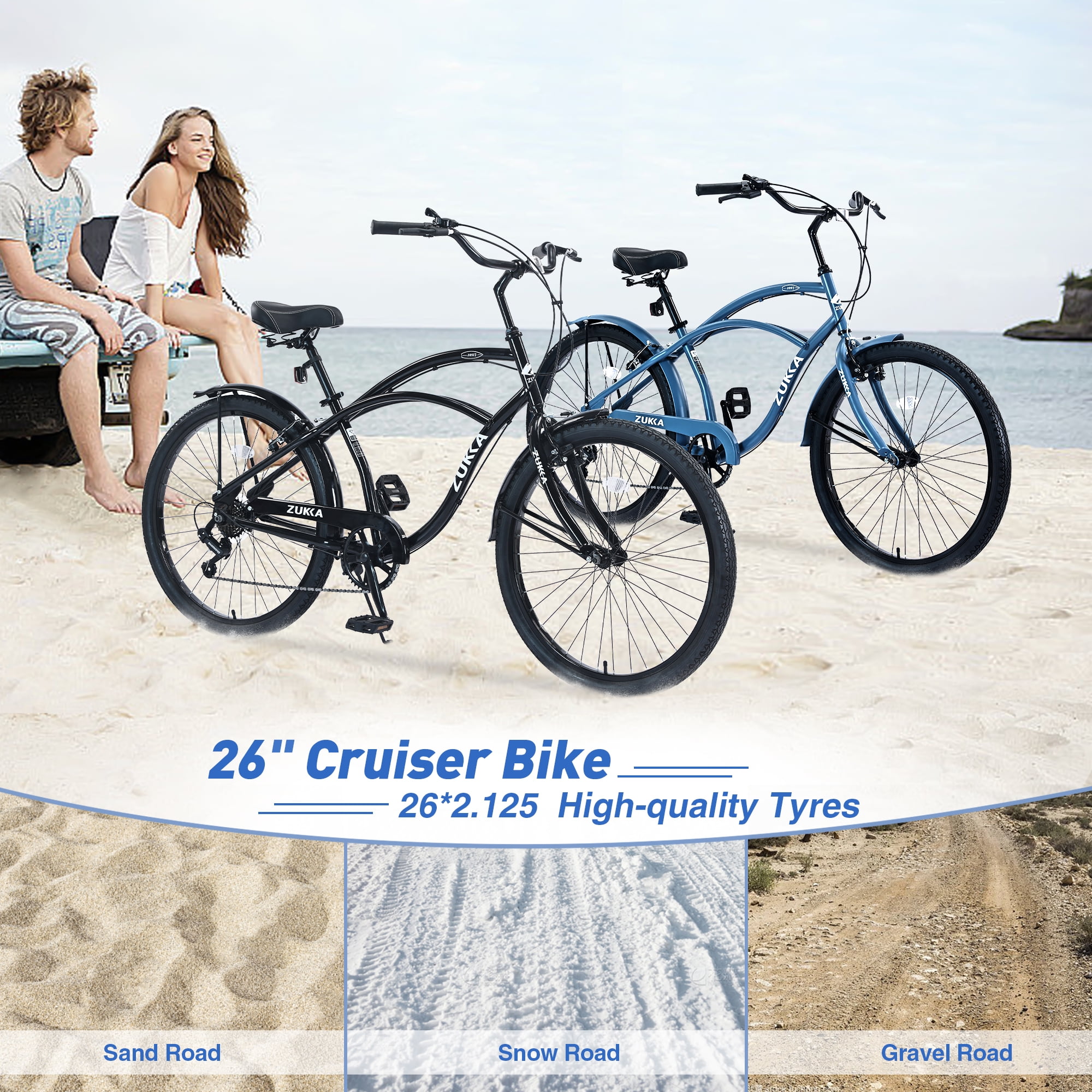 Women's Beach Cruiser 700c Bikes For Women 26 Inch Womens Bike