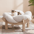 thumbnail image 3 of Pet Bed, Large Flower Shaped Pet Bed – Suitable for Cats. Raised Luxury Pet Sofa with Removable Mattress. Indoor Rest Area. Easy to Assemble, Space Saving Design., 3 of 4