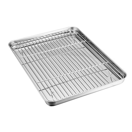 

Baking Tray With Grill Stainless Steel Healthy Steel Barbecue Plate Baking Pan