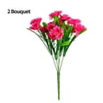 thumbnail image 1 of Cabezas Girasol artificial Estilo rústico Decoración floral con hojas Oficina en casa Girasol falso, Rosa roja 2 piezas 5 ramas 15 cabezas Speravity HA6987-05B, 1 of 6