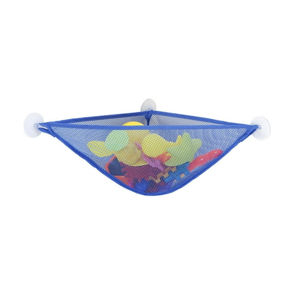 1-Piece Bathroom Toy Storage Mesh Bag with 3 Strong Suction Cups Mold-Resistant Large Capacity Quick Drainage Keep Bathroom Tidy
