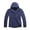 Dark Blue, variant on Mens Hooded Jackets Solid Color Loose Fleece Full Zip Jacket With Pockets Long Sleeve Casual Outerwear