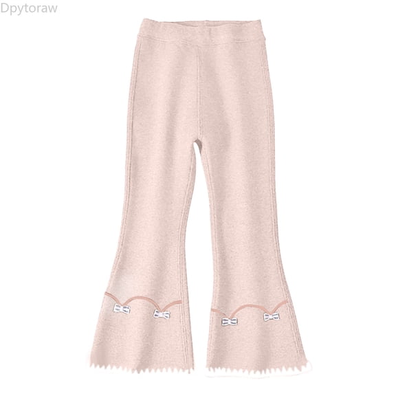 Dpytoraw Thermal Leggings For Girls Flared Trousers Stretch Flared Winter Warm Trousers For Children And Toddlers Girls Leggings Size 18-24 Months