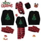 thumbnail image 1 of Pijamas navideños familiares a juego, camiseta de manga larga con estampado de árbol y pantalones a cuadros. Ropa de dormir para estar en casa., 1 of 10