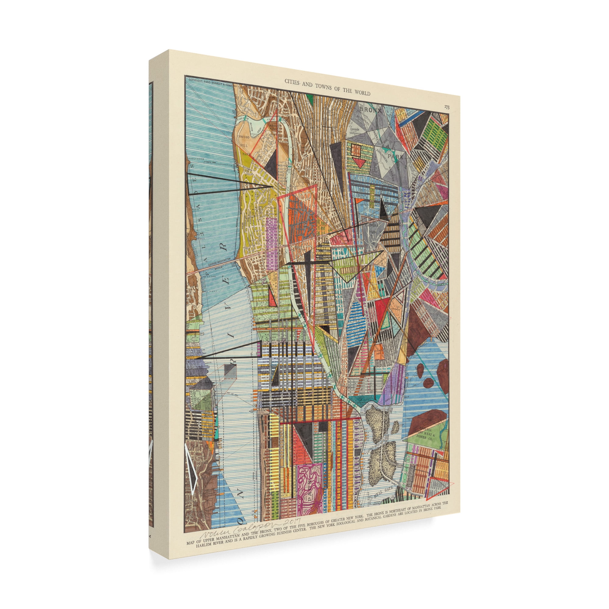 Trademark Fine Art 'Modern Map of New York I' Canvas Art by Nikki Galapon
