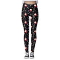thumbnail image 1 of Gibobby Pantimedias Termicas Pantalones estampados navideños personalizados para mujer, mallas ajustadas personalizadas para mallas para correr, mallas navideñas de muñeco de nieve (Negro, XL), 1 of 5