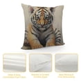 thumbnail image 4 of Heduofu  Little Tiger Throw Pillow Cover Cute Animal Wild Feline Predator Watercolor Painting Pillow Case Decorative  Square Cushion for Home Couch Bed, 4 of 5