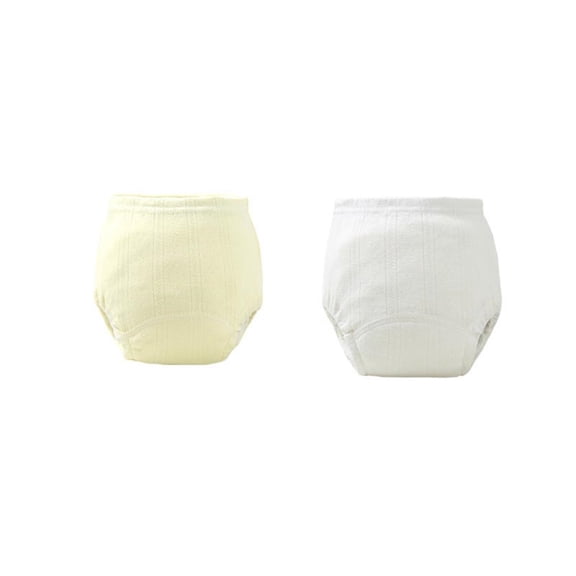 Kaemgyyd 2 Pack Baby Underwear Soft Cotton Underwear for Toddler Boy and Girls Cute Waterproof Solid Shorts for Infant 6-24 Months