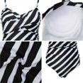 thumbnail image 4 of Women‘s Summer One Piece Tummy Control Swimwear Boyleg Ruched Swimsuit Stripes XL, 4 of 6