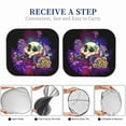 thumbnail image 6 of Haiem Mushrooms and Skull Car Windshield Sun Shade (2 Pieces) Foldable Windshield Sun Shade Car Accessories for Truck SUV Pickup-Small, 6 of 7