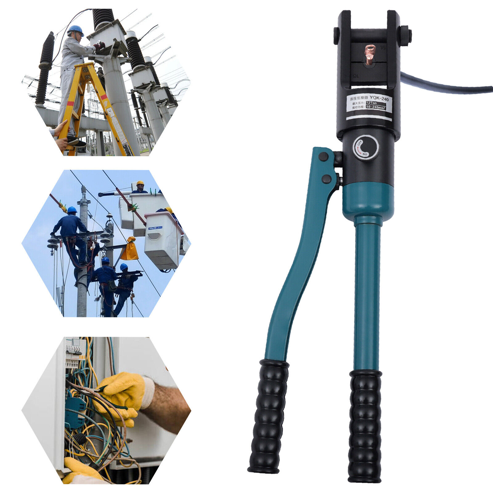 DENEST Hydraulic Wire Battery Cable Lug Terminal Crimper Crimping Tool