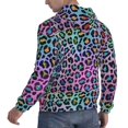 thumbnail image 6 of Wukai Rainbow Animal Skin Print Men Hoodies Fleece Sweatshirts Long Sleeve Sweaters Pullover Fall Outfits Winter Clothes-XX-Large, 6 of 7