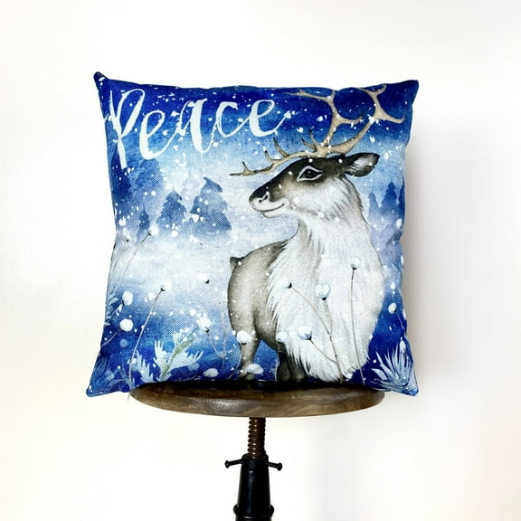 Reindeer Peace | Throw Pillows | Christmas Pillow | Thank you Gift | Christmas Gift | Gift for Her | Gift for Mom | Home Decor | Let it Snow
