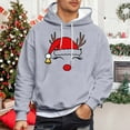 thumbnail image 1 of MHFRRA Sudadera con Capucha para Parejas, Divertida y A Juego, de Manga Larga, Estilo Informal y Deportivo Gris, 1 of 5
