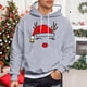thumbnail image 1 of MHFRRA Sudadera con Capucha para Parejas, Divertida y A Juego, de Manga Larga, Estilo Informal y Deportivo Gris, 1 of 5