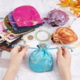 thumbnail image 2 of 12 Pcs Silk Drawstring Jewelry Bags 4.7x5.5 Flower Embroidered Brocade Bags Chinese Silk Jewelry Bags Gift Wrapping Pouches Purse Bag for Wedding Party Favors Packaging 12 Colors, 2 of 9
