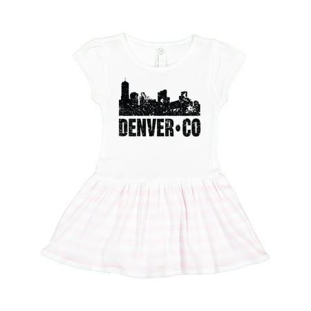 

Inktastic Denver Colorado Skyline Grunge Gift Toddler Girl Dress