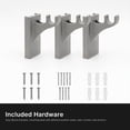 thumbnail image 5 of Lumino 5/8" Easy Mount Collection Shannon Nickel Knob Adjustable Curtain Rod Set, 32-84", 5 of 7