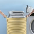 thumbnail image 3 of Foldable Minimalist Striped Laundry Basket Multi Use Collapsible Storage Organizer for Bathroom Bedroom Toy Clothes Home 1 Pack, 3 of 9