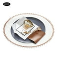 thumbnail image 2 of 25 PCS PS Charger Plates, Clear Rose Gold Dinner Charger Plates, Stackable Table Charger Plates, 2 of 17