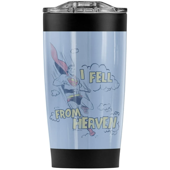 Superman I Fell Stainless Steel Tumbler 20 oz Coffee Travel Mug/Cup, Vacuum Insulated & Double Wall with Leakproof Sliding Lid | Great for Hot Drinks and Cold Beverages