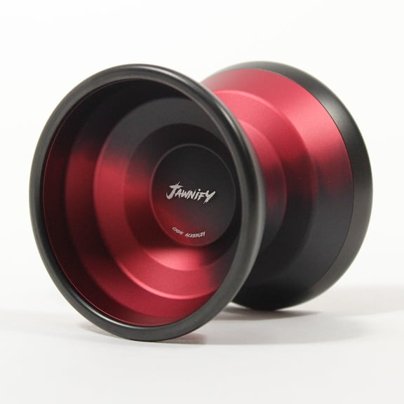 W1LD (Worldwide 1nnovative Leading Design) Wildify Yo-Yo - Bi-Metal YoYo (Matte Black Red Fade Black Rims "Jawnify" Cade Jawn Ackerley Signature Color)