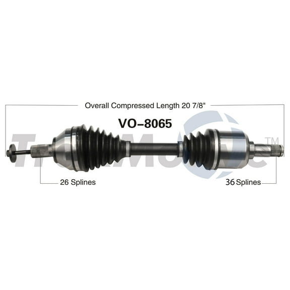 CV Axle Shaft Fits select: 2004-2008 VOLVO S40, 2006-2010 VOLVO C70