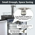 thumbnail image 3 of All Stainless Steel Keg Coupler Low Profile, Sankey D System Coupler Space Saving Keg Tap Dispenser kegerator Parts with Pressure Relief Valve,1/4''Beer Barb Out & 3/8''Gas Barb In & Hose Clamp, 3 of 6
