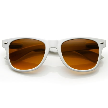 Cp Blue Blocking Driving Horn Rimmed Sunglasses White Amber Tinted Lens
