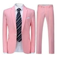 thumbnail image 1 of Mens 2-Piece Solid Color Wedding Slim Fit Suit Jacket&Pants, 1 of 5