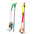 thumbnail image 1 of 2PCS Cat Wands Ball Fashion Interactive Cat Teasers Kitten Teasers Pet Wands, 1 of 10