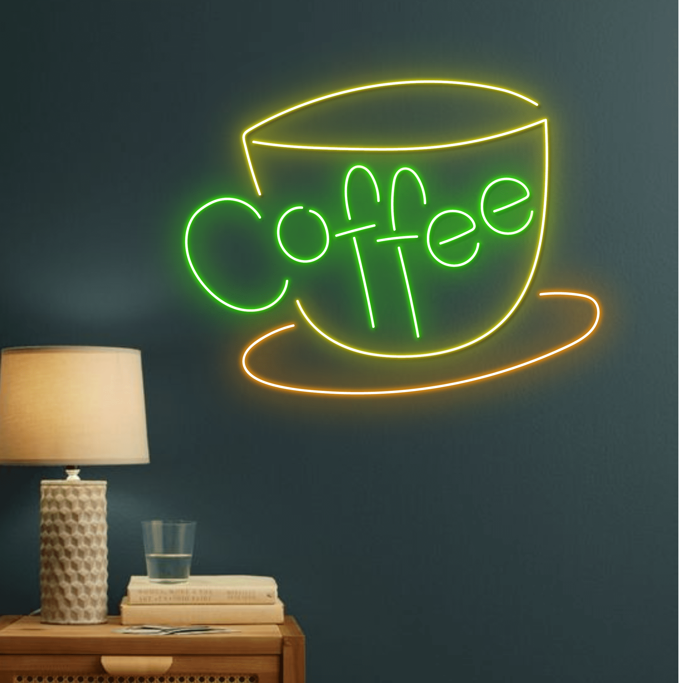 Glowneon Cup Of Coffee Neon Signs, Coffee Shop Lights Decor Signboard
