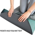 thumbnail image 3 of Black Green Translucent Marble Pattern Hot Yoga Mat Towel Non Slip for Hot Yoga - Quick-Drying Yoga Mat Cover with 4 Corner Pockets with Travel Bag - Hot Yoga Towel Non Slip 74"x26", 3 of 6