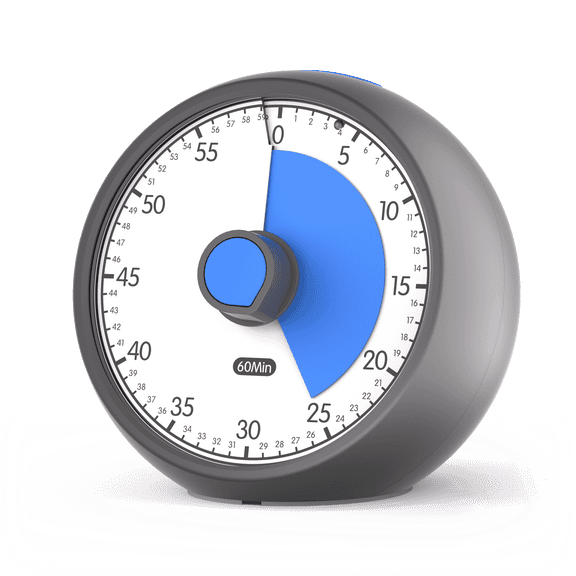 Visual Timer for Kids 60-Minute - Countdown Timer with Optional Alarm, Focus Tool for ADHD & Autism, Time Management for Homework, Chores, Office, Kitchen, Teaching & Study Routines
