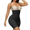 thumbnail image 3 of SWSMCLT Women's Shapewear Bodysuit Body Shaper Shorts Stretch Tummy Control Waist Cincher Black Medium, 3 of 5