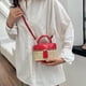 thumbnail image 4 of Hugtrwg Bolso para Mujer Bolso Playa para Mujer Bolsos Tejidos Caja Bolso (Rojo), 4 of 8