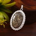thumbnail image 2 of Owais Gems And Jewelry Designer Agate Pendant 80 CT Oval Shape Gemstone Silver Pendant Womens Jewelry…, 2 of 2