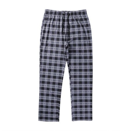 

Canrulo Men s Plaid Flannel Lounge Pajama PJ Pants Size M-2XL Bottoms Casual Pants