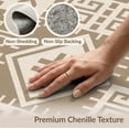thumbnail image 6 of ODIKA 4'x6' Beige Cream Geometric Symbolic Design Washable Area Rug Intricate Patterns with Modern Flair for Home Office, Under Desk, Non-Slip Chair-Friendly, Flatwoven, 6 of 7