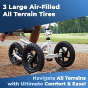 KneeRover PRO All Terrain Knee Scooter with Shock Absorber for Leg and Foot Surgery