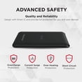 thumbnail image 3 of Gigastone Qi Wireless Portable Charger 10000mAh , Wireless Power Bank with Dual USB Output Ports (USB-A, USB-C) 18W PD3.0 and QC3.0 Fast Charge – External Battery – Black, 3 of 6